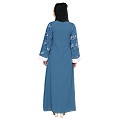 Layered abaya in French Blue Layered abaya in French Blue